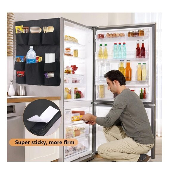 Mini Fridge Caddy Organizer Storage Bag (Black) - Picture 5 of 7